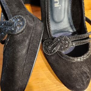 Umberto RAFFINI Black Suede Women's heels